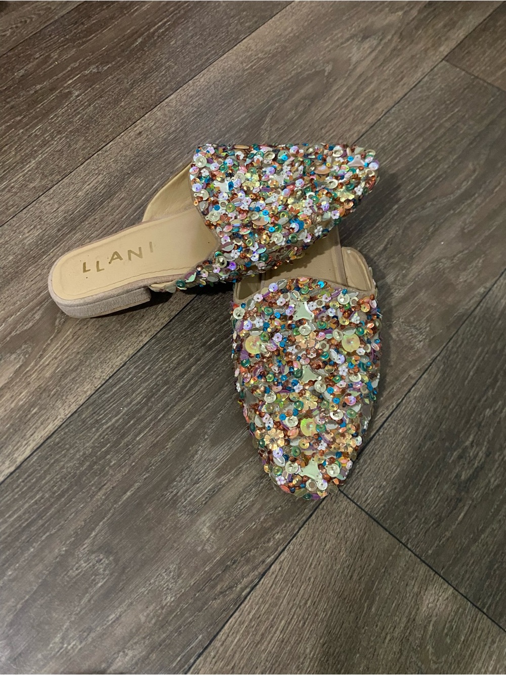 Confetti Slides in Peach by Llani
